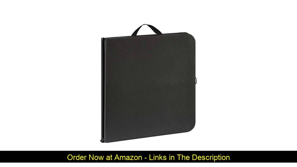 ⚡️ Mainstays 40" Sturdy Frame Centerfold Folding Table (Rich Black) + Free Cleaning Cloth