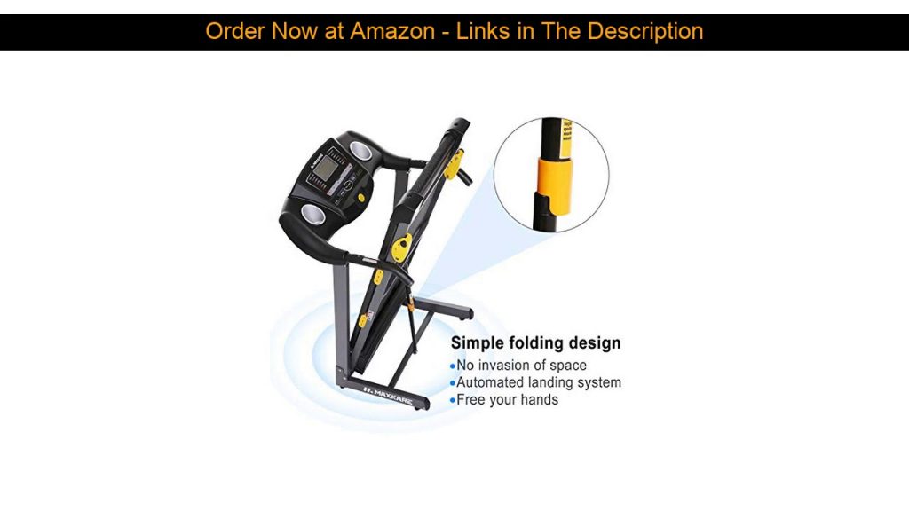 ☑️ MaxKare Electric Folding Treadmill Running Machine 2.5HP Power 8.5MHP Speed 3-Level Manual Incli