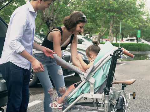 Recreational Parent child Folding Bicycle Cruiser bike Pedicab for Mother & Baby, Parent child Bike,