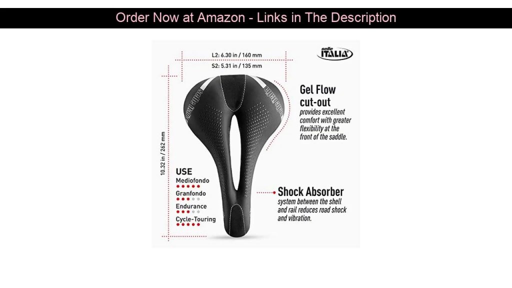 ✅ Selle Italia Lady Gel Flow Road Bike Saddle - Comfortable Road or Mountain Bike Seat for Women -