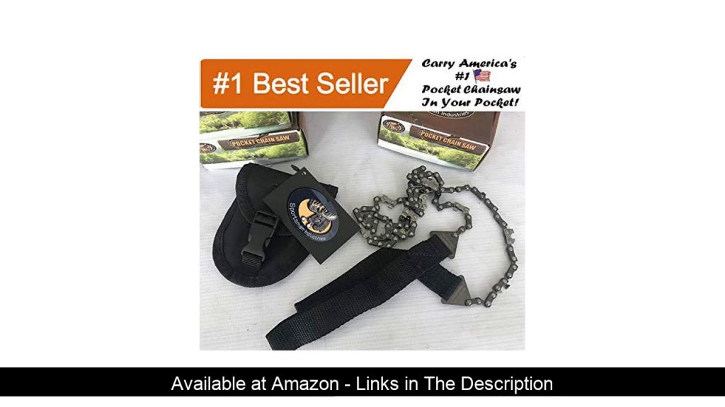 ❄️ Sportsman Pocket Chainsaw 36 Inch Long Chain & FREE Fire Starter Best Compact Folding Hand Saw T
