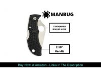 ❄️ Spyderco Manbug Lightweight Folding Knife with 1.97" VG-10 Stainless Steel Blade and High-Streng