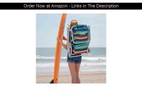 ⚡️ Tommy Bahama 2017 Backpack Cooler Folding Beach Chair (Various Colors) (Red White & Blue Stripe)