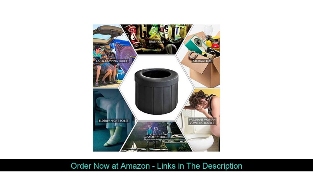 ❎ TripTips Portable Folding toiet Car Commode Camping Toilet Car Toilet and Storage Stool for Campi