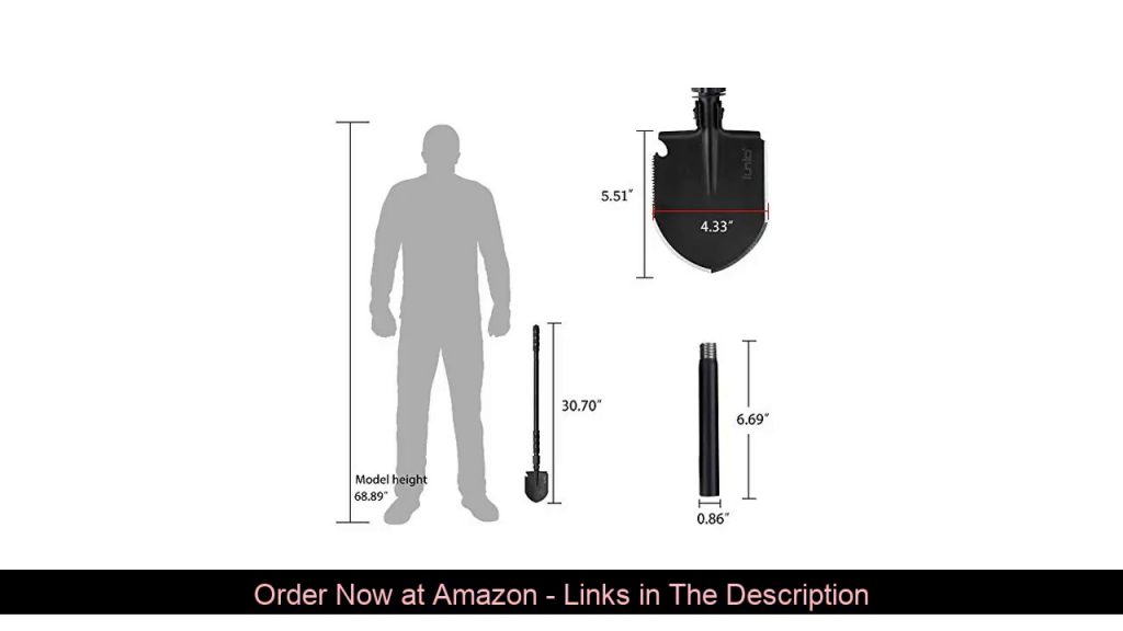 ▶️ iunio Folding Shovel, Portable, Camping Multitool, Foldable Entrenching Tool, Collapsible Spade,