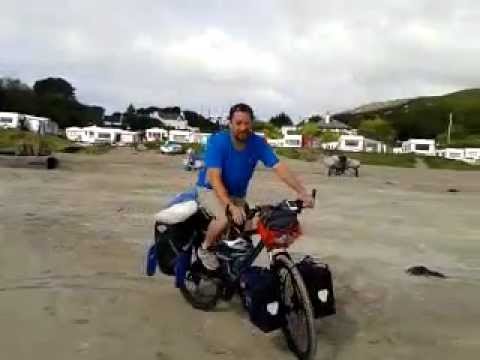 mountain bike ride at the beach in Waterville, Ireland