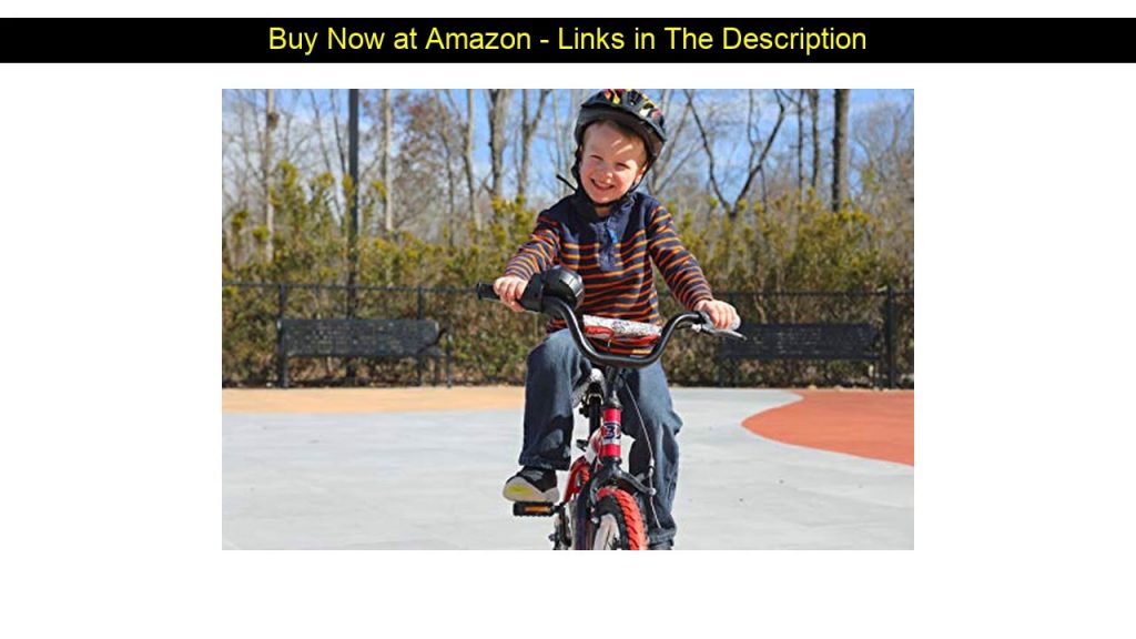 ✨ "Dynacraft Hot Wheels Boys BMX Street/Dirt Bike with Hand Brake 14"", Red/White/Black "
