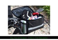 ☑️ traderplus Bicycle Basket Handlebar Bag with Sliver Grey Reflective Stripe for Mountain Bike Out