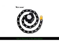 WEST BIKING Bike Lock Anti Theft Foldable Chain Locks With Key Alloy Steel Folding Safety Motorcycl