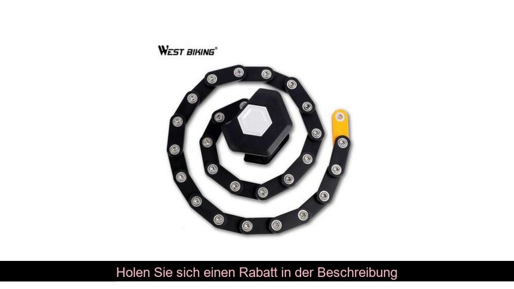 WEST RADFAHREN Bike Lock Anti Theft Faltbare Kette Schlösser Mit Schlüssel Legierung Stahl Folding